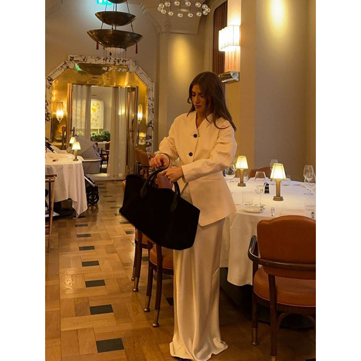 Damen Couture Blazer mit voluminösen Ärmeln und abgerundetem Kragen Drune