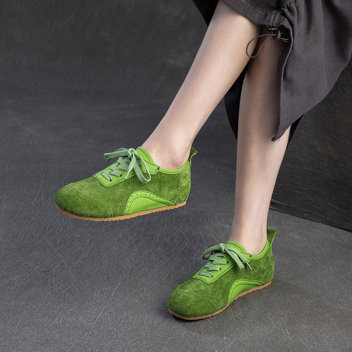 Damen modische Komfort-Sneaker aus Wildleder mit atmungsaktiver Konstruktion Drune