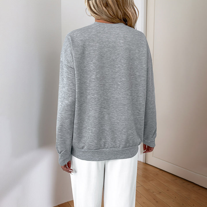 Damen modischer Pullover mit glamourösen Pailletten-Akzenten Drune