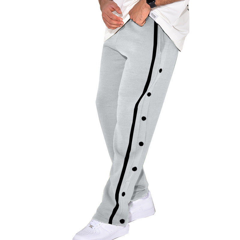 Herren Sportliche Jogginghose mit Druckknopfdetails an der Seite Drune