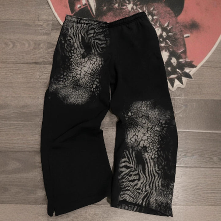 Damen Freizeithose mit kreativem Tiermuster Drune