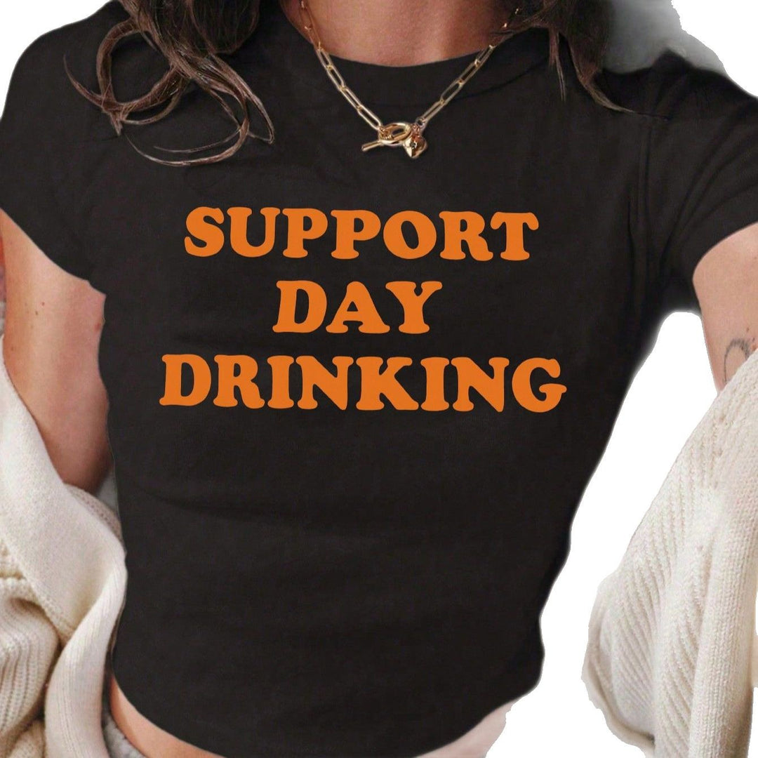 Damen T-Shirt mit witzigem Statementdruck Drune