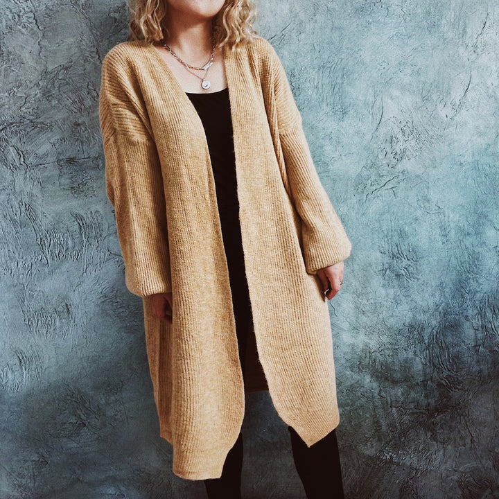 Damen Oversized Strickjacke mit tiefem V-Ausschnitt und lässigem Schnitt Drune