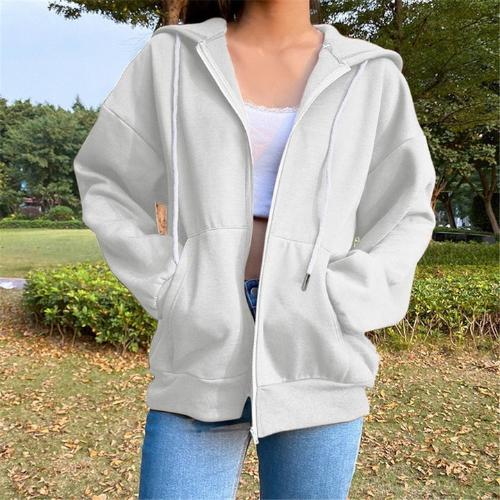 Damen lässiger Kapuzenpullover mit Reißverschluss Drune
