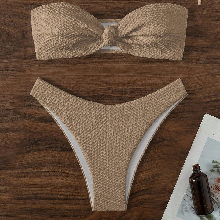 Damen Bandeau-Bikini mit strukturiertem Material Drune