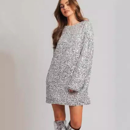 Damen Glitzerndes Minikleid Drune