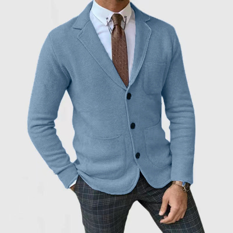 Herren Strickblazer mit großen Taschen und modernem Schnitt Drune
