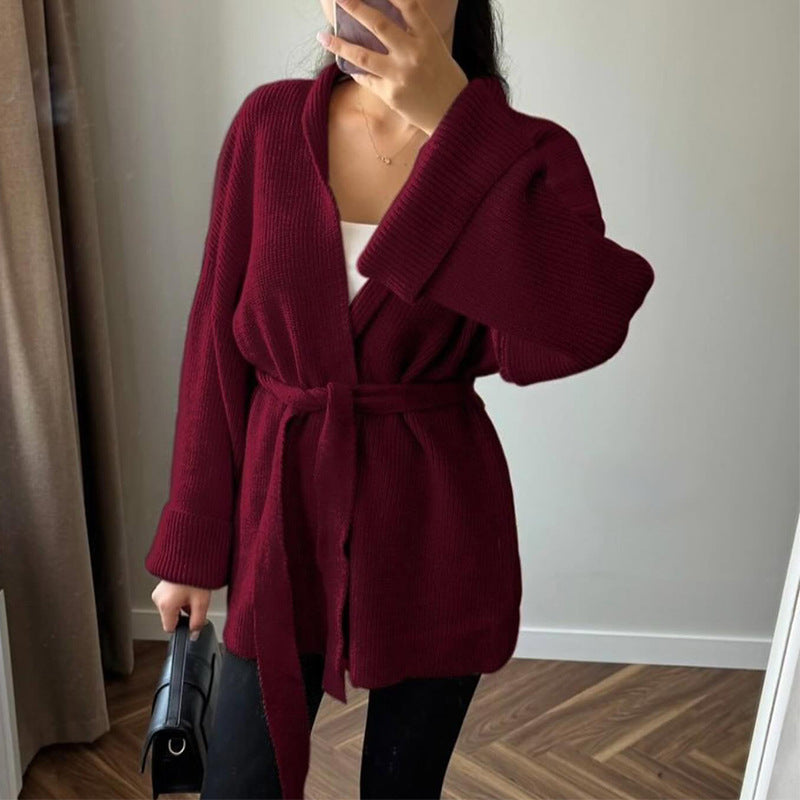 Damen gemütlicher Strickmantel Drune