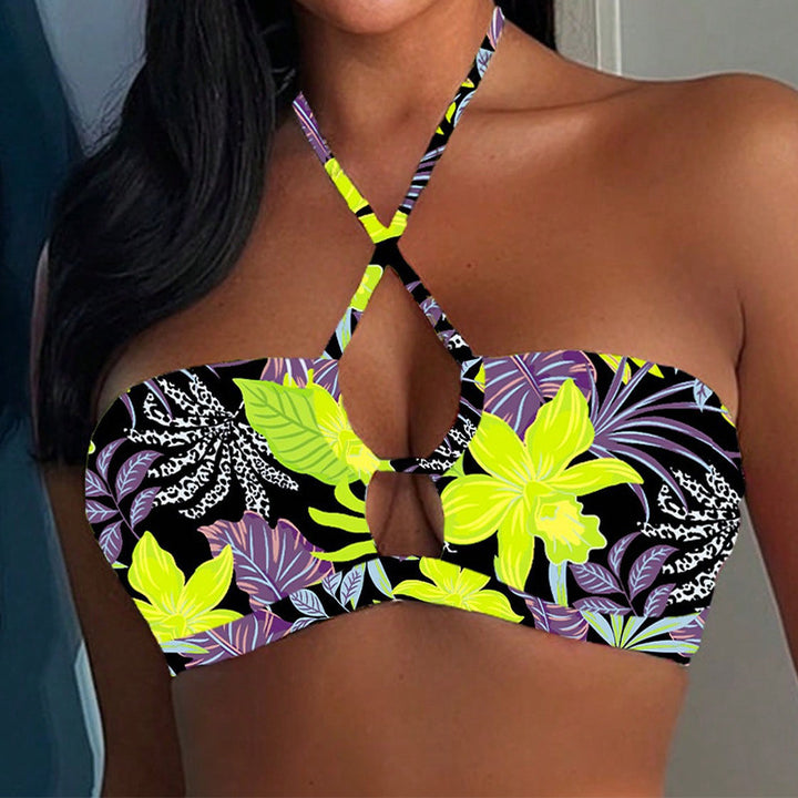 Damen Bandeau-Bikini mit modischem Wickeldetail Drune