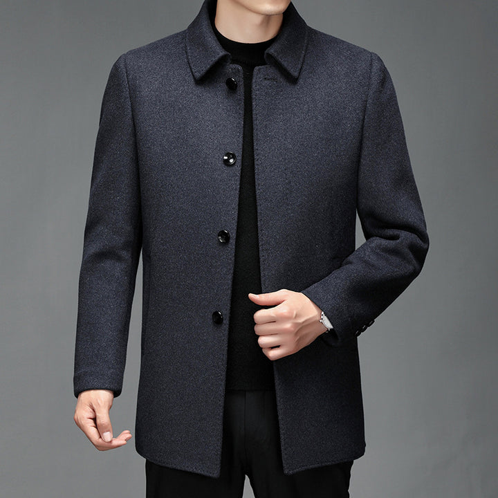 Herren Eleganter Winter Mantel mit modernem Design und hochwertiger Wolle Drune
