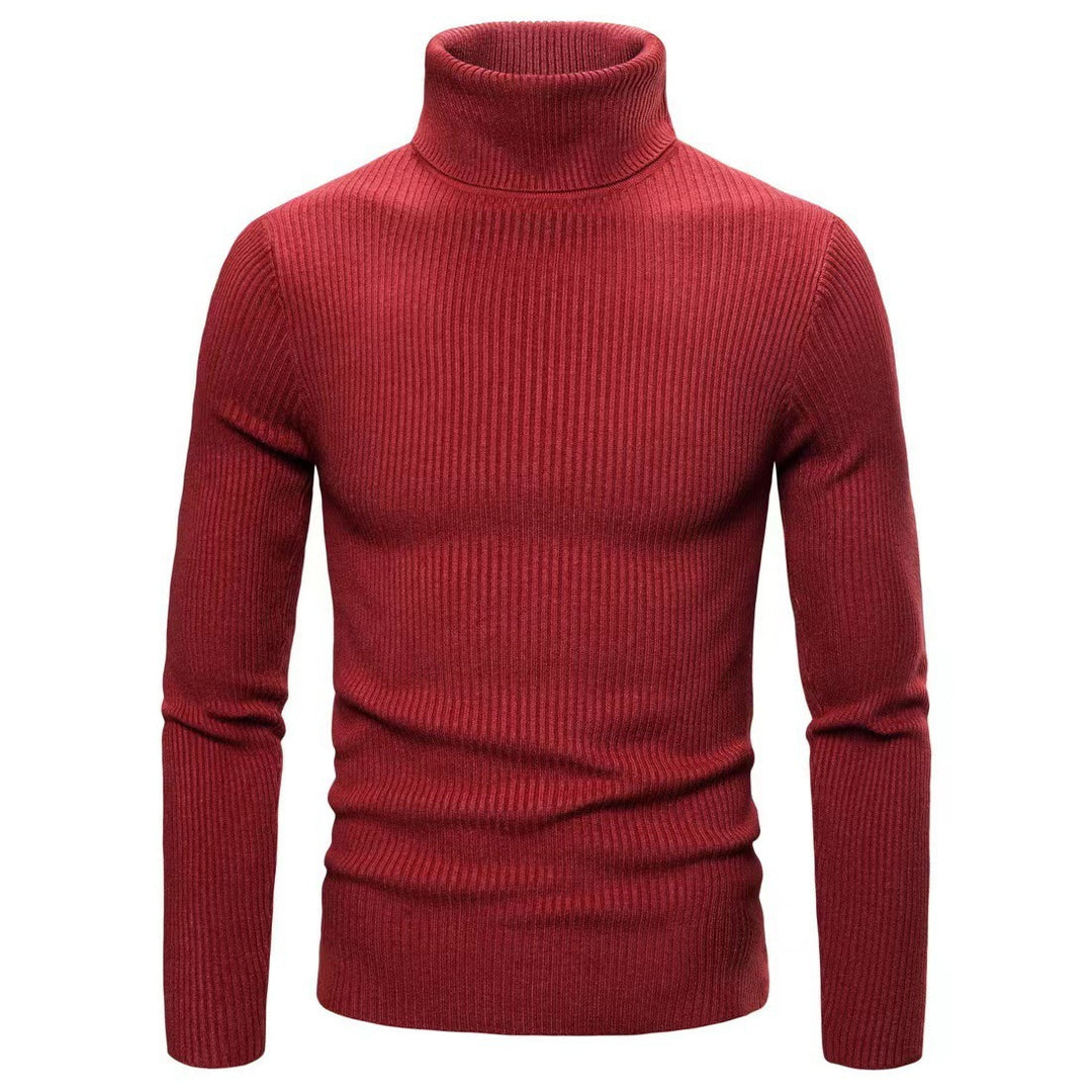 Herren Hochwertiger Rollkragenpullover aus feiner Rippstruktur Drune