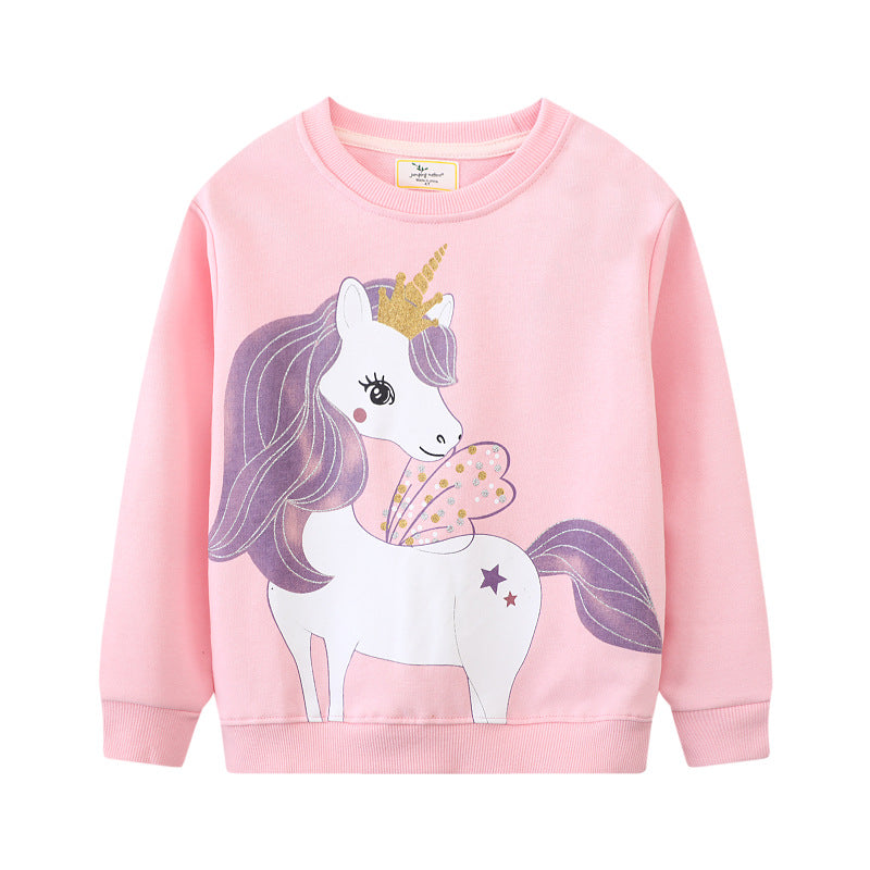Mädchen Sweatshirt mit Einhorn-Applikation Drune