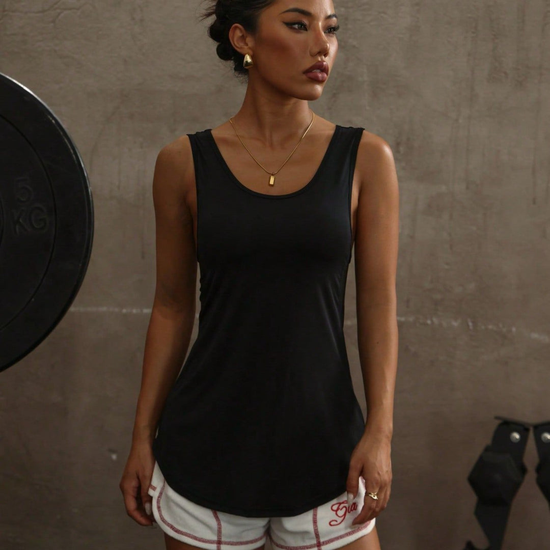 Damen Sporttop mit atmungsaktivem Mesh-Einsatz und figurbetonendem Schnitt Drune