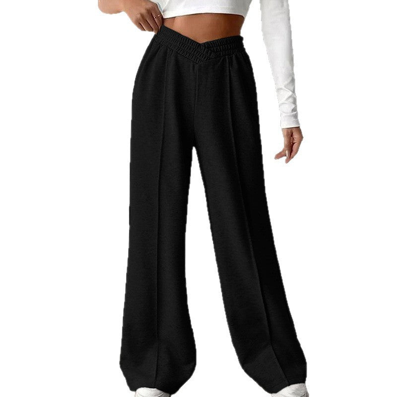 Damen Weit geschnittene Freizeithose mit elastischem Bund Drune