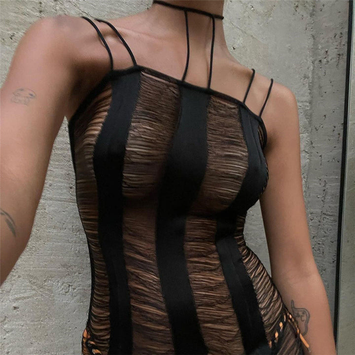 Damen Bodycon Overall mit Ripsoptik und eleganten Trägern Drune