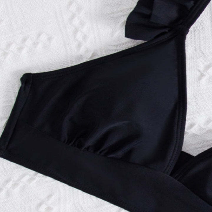 Damen Triangel-Bikinioberteil mit voluminösen Rüschendetails Drune