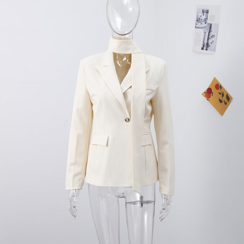 Damen Modischer Blazer mit elegantem Schalkragen und tailliertem Schnitt Drune
