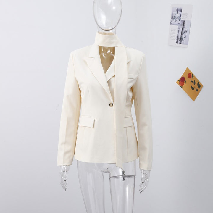 Damen Modischer Blazer mit elegantem Schalkragen und tailliertem Schnitt Drune