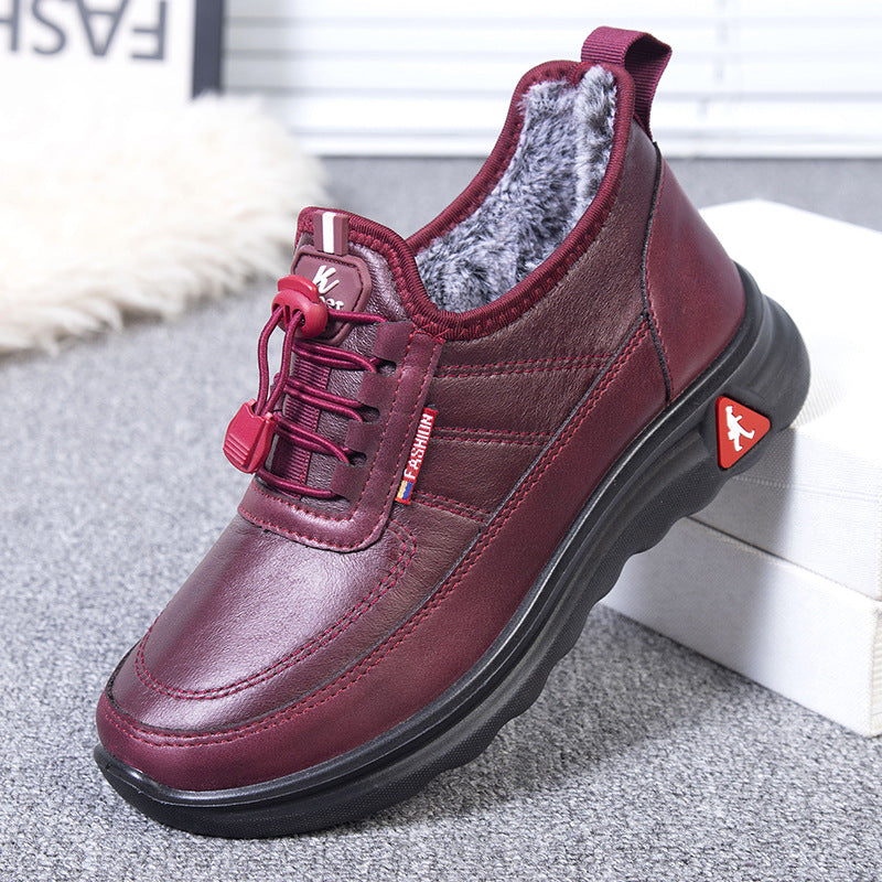 Damen Komfortable und warme Freizeit-Sneaker mit kuscheligem Innenfutter Drune