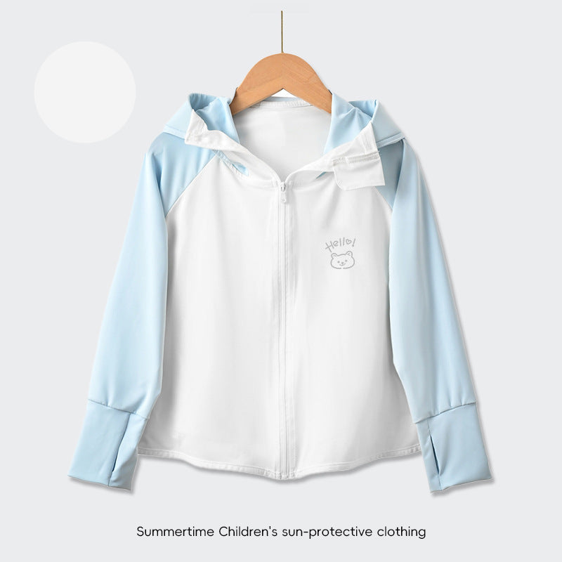 Kinder UV-Schutzjacke mit Kapuze und leichten atmungsaktiven Eigenschaften Drune