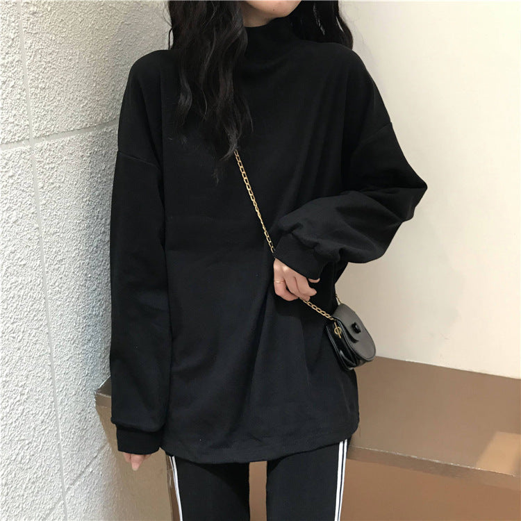 Damen Langarmshirt mit Stehkragen und sportlichem Schnitt