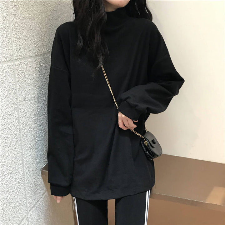 Damen Langarmshirt mit Stehkragen und sportlichem Schnitt
