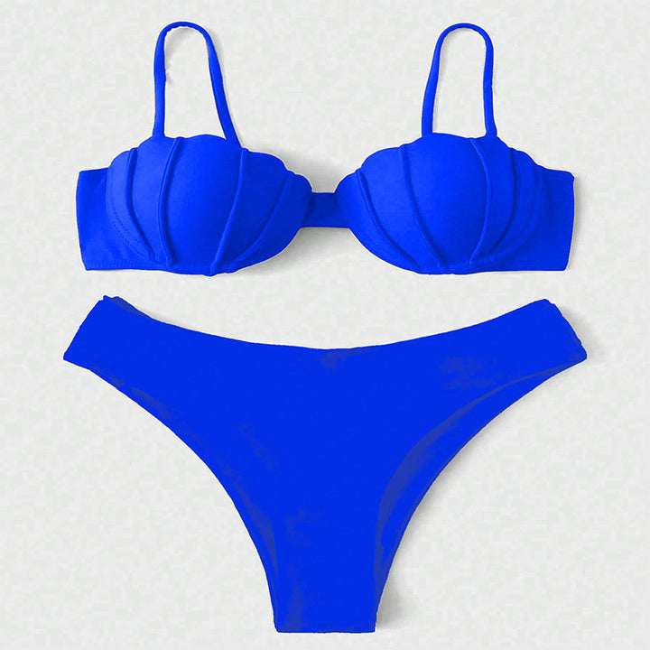 Damen Bikini-Set mit strukturierter Schalen-Optik Drune