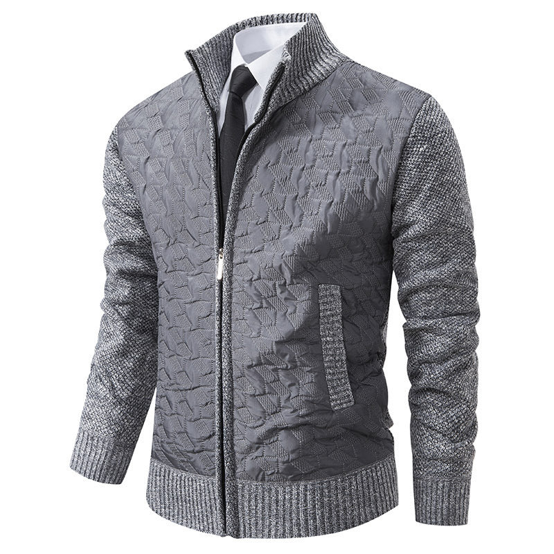Herren Übergangsjacke mit hohen Kragen und gesteppter Innenseite Drune