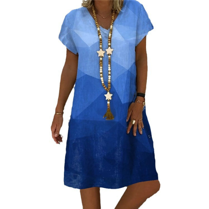 Damen Sommerliche Tunika mit buntem Schmetterlingsmuster Drune