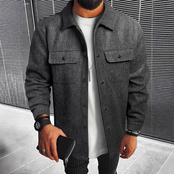 Herren Hemdjacke aus hochwertigem Wollmix Drune