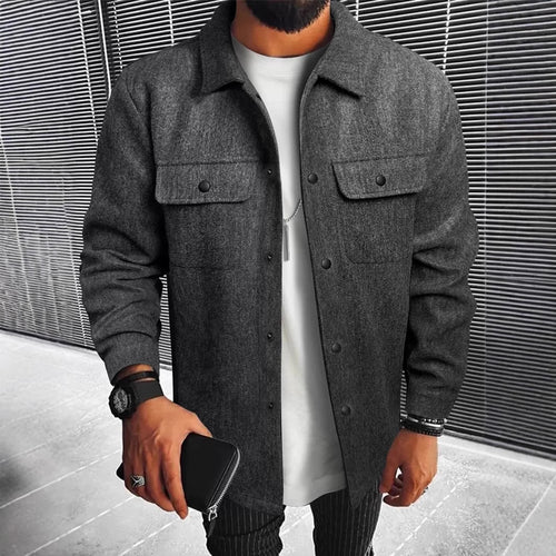 Herren Hemdjacke aus hochwertigem Wollmix Drune