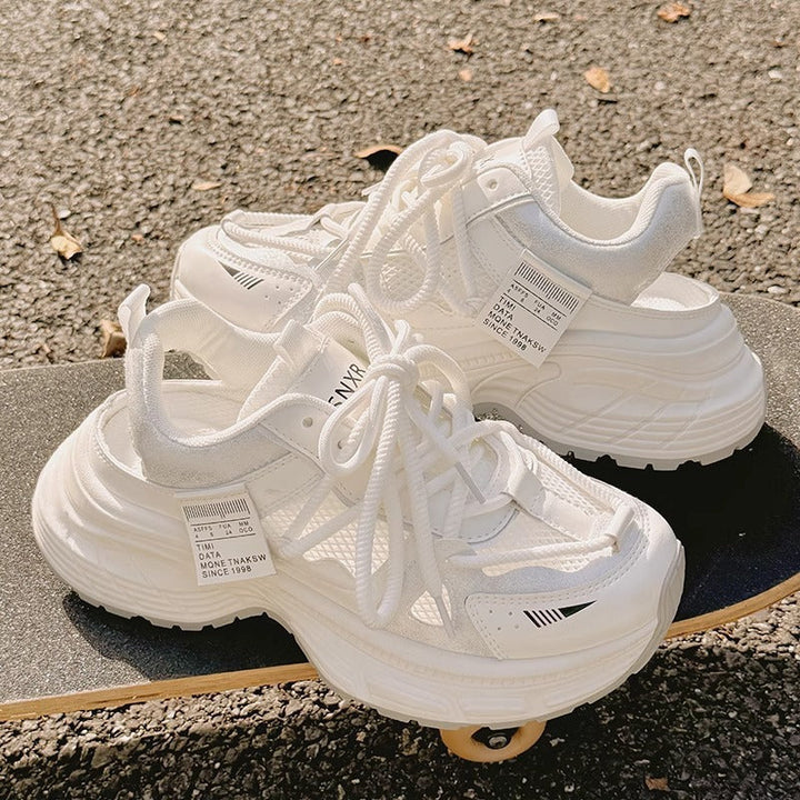Damen Laufsneaker mit atmungsaktiver Mesh-Oberfläche und flexibler Sohle Drune