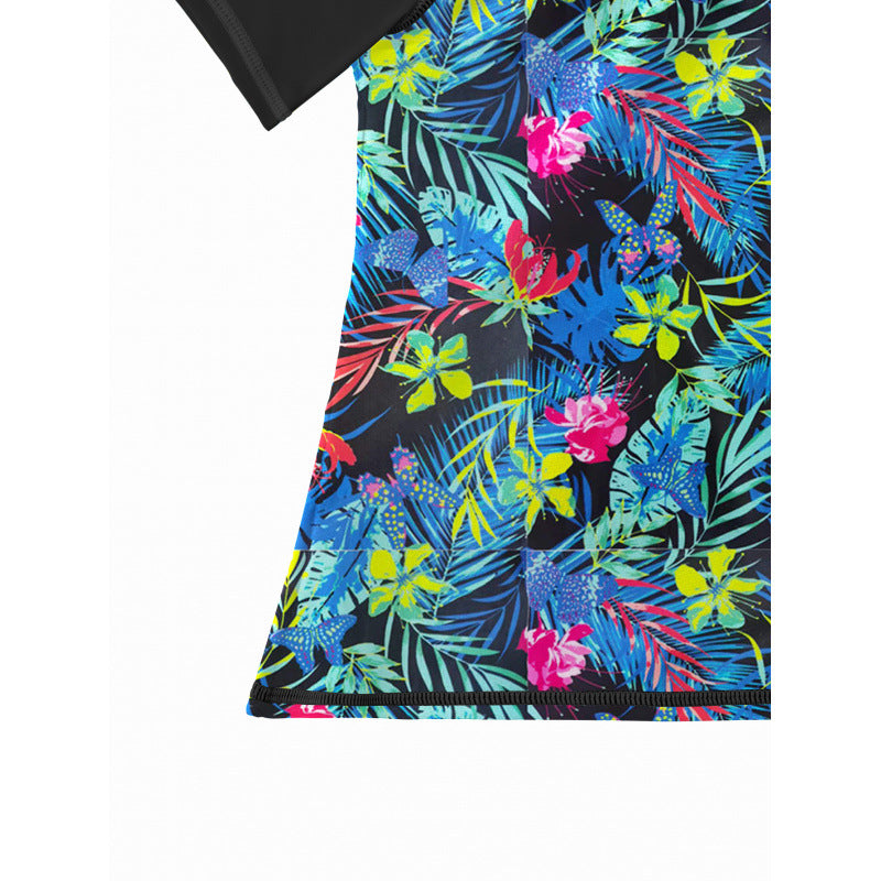 Damen Buntes UV-Schutz Rashguard mit Shorts Drune