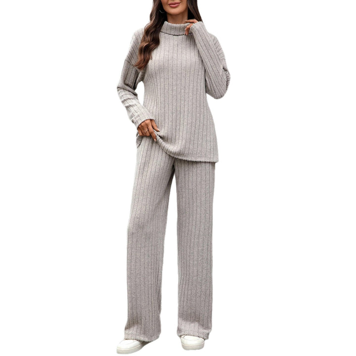 Damen Grobstrick Pullover und Hose Set Drune