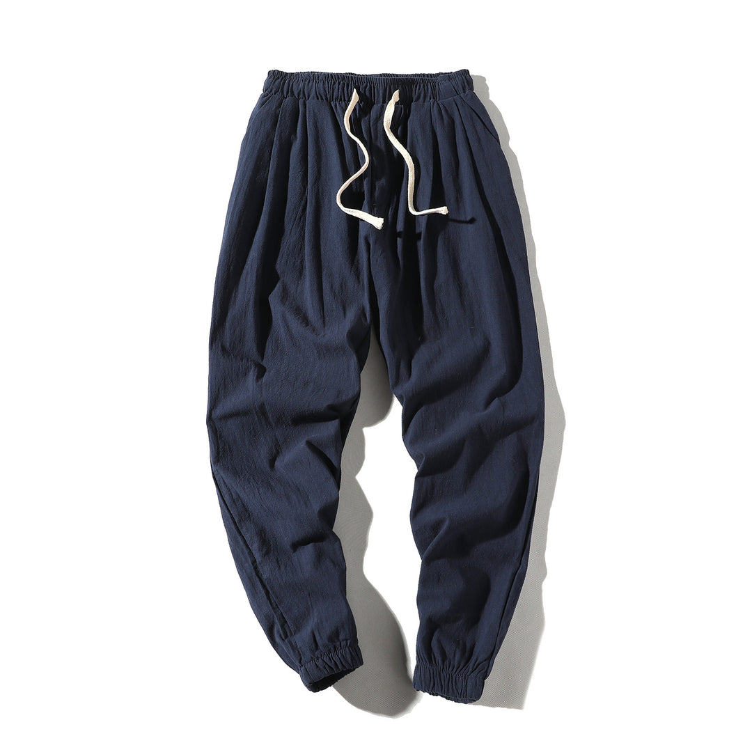 Herren nan lockere Jogginghose mit elastischem Bund, Kordelzug, Seitentaschen und elastischen Bündchen Drune