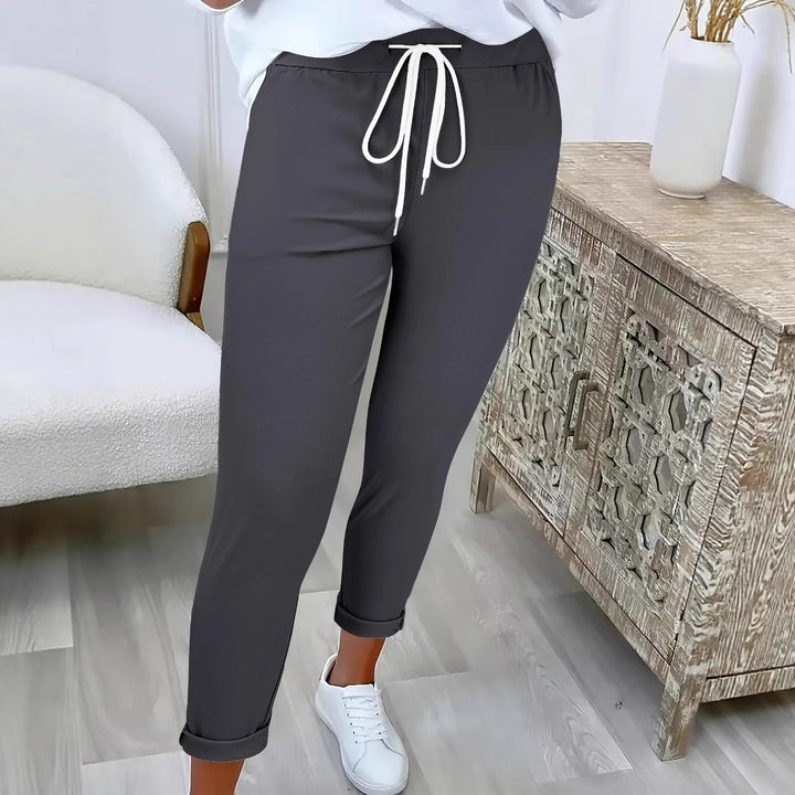 Damen Bequeme Freizeithose mit verstellbarem Kordelzug und lässigem Schnitt Drune