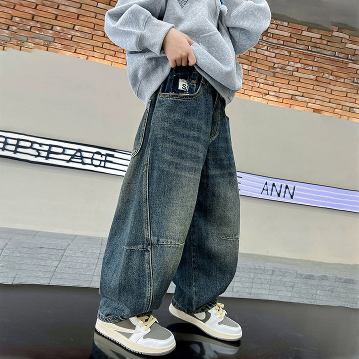 Damen weite Denim-Hose mit modernem Schnitt und lässigem Design Drune