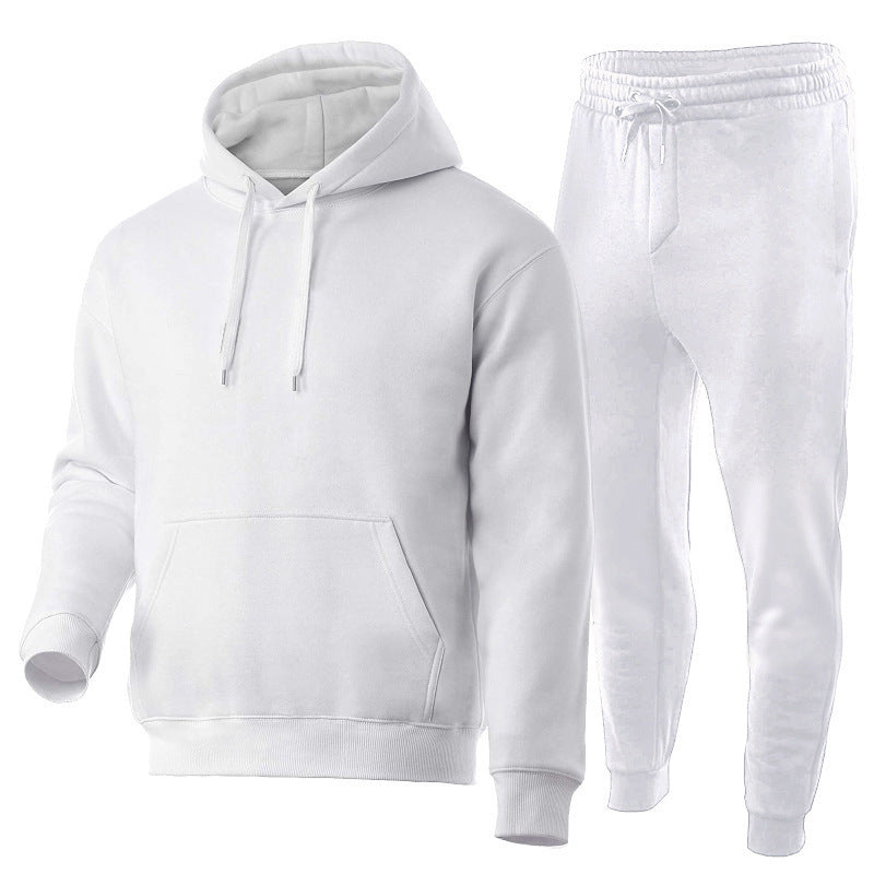 Unisex Premium-Sweatset mit doppelt vernähtem Hoodie, Kängurutasche und ergonomischer Tapered-Jogginghose Drune