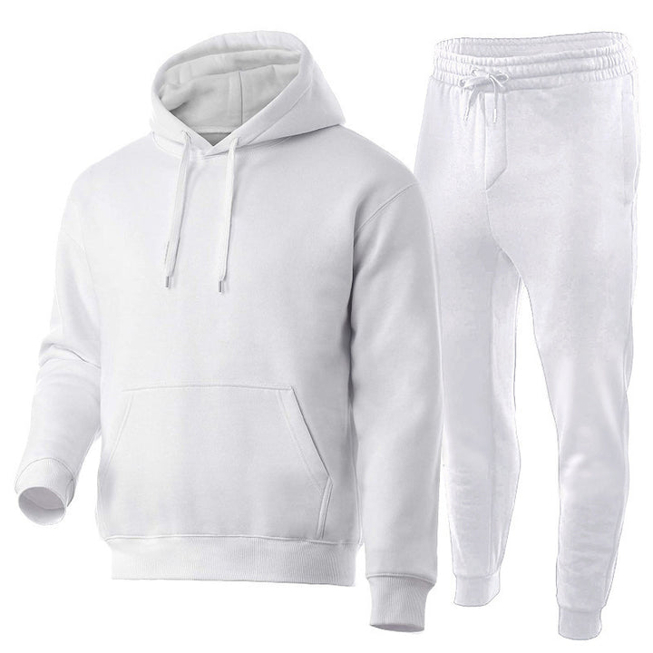 Unisex Premium-Sweatset mit doppelt vernähtem Hoodie, Kängurutasche und ergonomischer Tapered-Jogginghose Drune