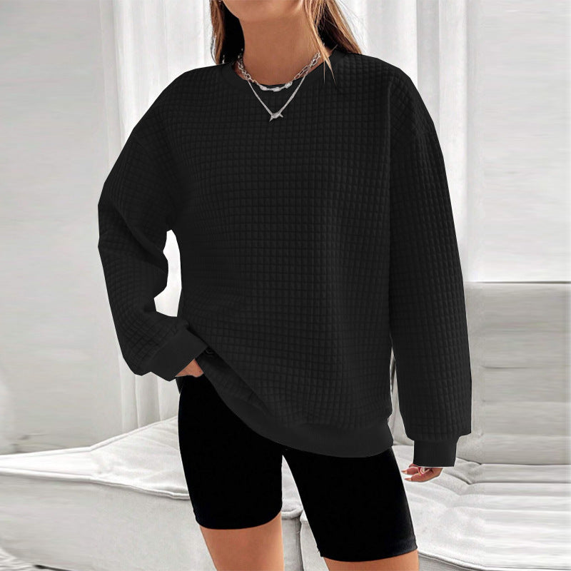 Damen bequemer Oversized Pullover mit strukturiertem Design Drune