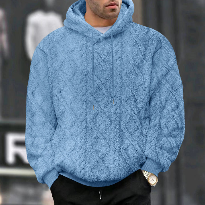 Herren Hoodiekapuzenpullover aus kuscheligem Material mit Struktur Drune