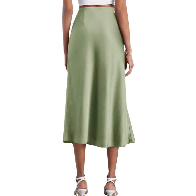 Damen Midikleid mit hohem Schlitz Drune