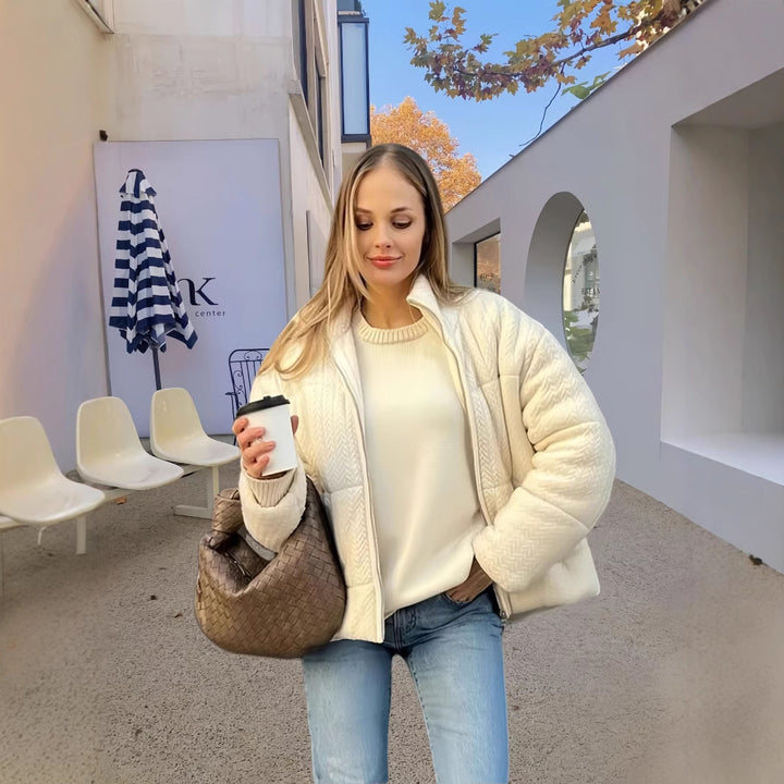Damen Strick-Steppjacke Drune