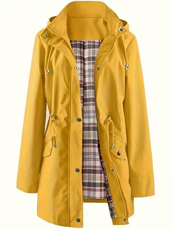 Damen funktionale Outdoor-Jacke mit verstellbarem Taillenzug und Innenfutter Drune