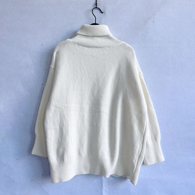 Drune | Weicher Pullover Aus Einfarbigem Strick
