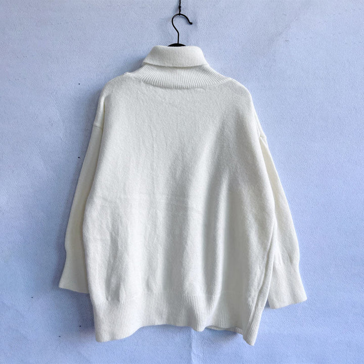 Drune | Weicher Pullover Aus Einfarbigem Strick