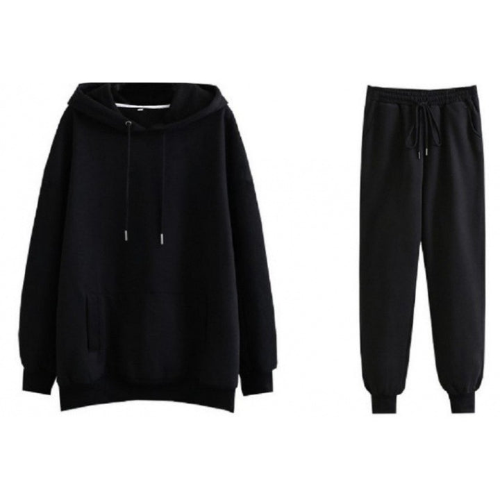 Damen Freizeit-Loungewear-Set mit gemütlichem Kapuzenpullover und bequemen Jogginghosen Drune