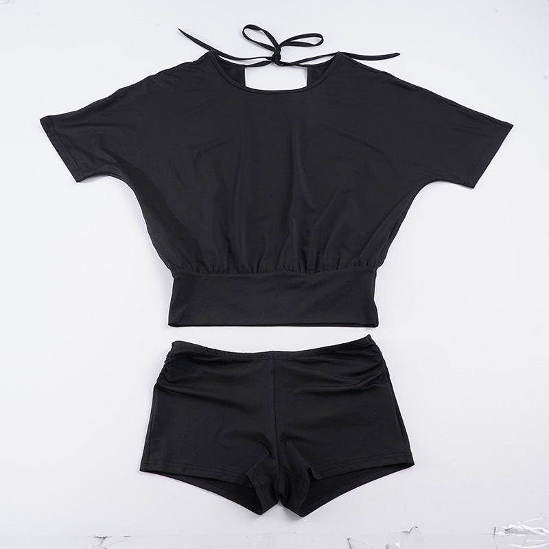 Damen Sportliches Bikini-Set mit lockerem Oberteil- und Short-Kombination Drune