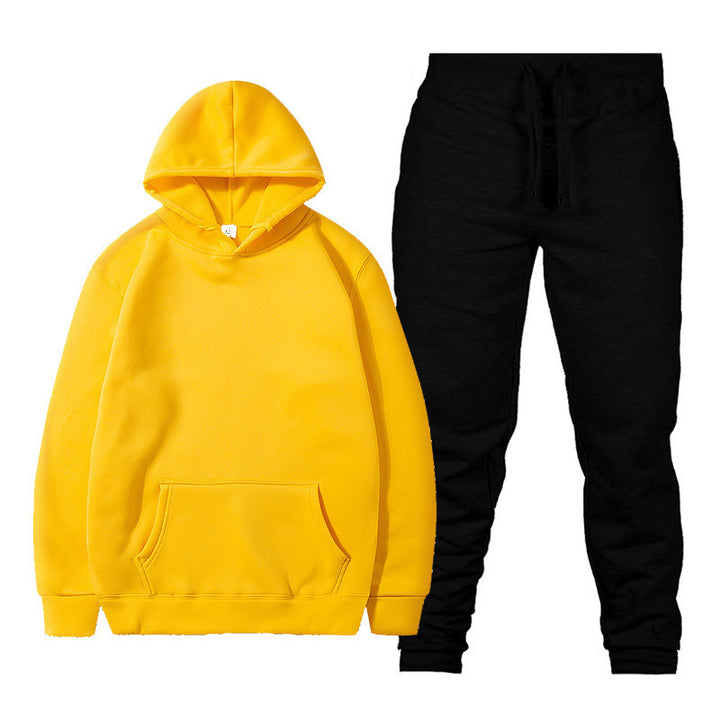 Unisex nan gemütliches Hoodie-Jogginganzug-Set mit Kängurutasche, elastischem Tunnelzugbund und gerippten Bündchen Drune