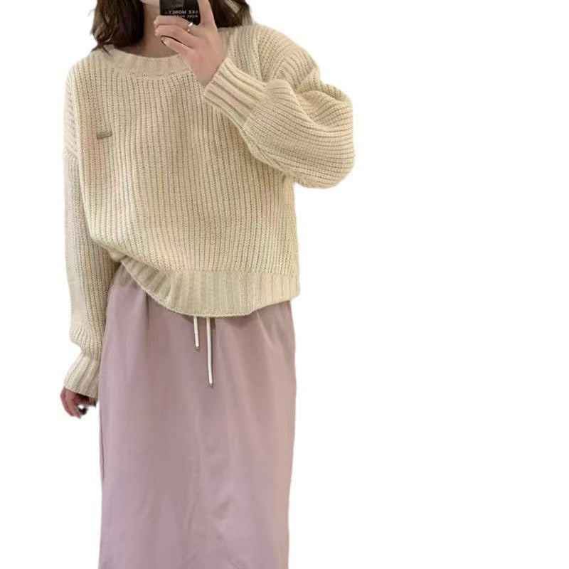 Damen Grober Strickpullover mit lässigem Schnitt Drune